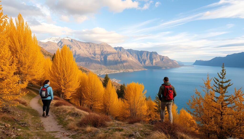 Wandern am Gardasee im Herbst Wandern am Gardasee im Herbst