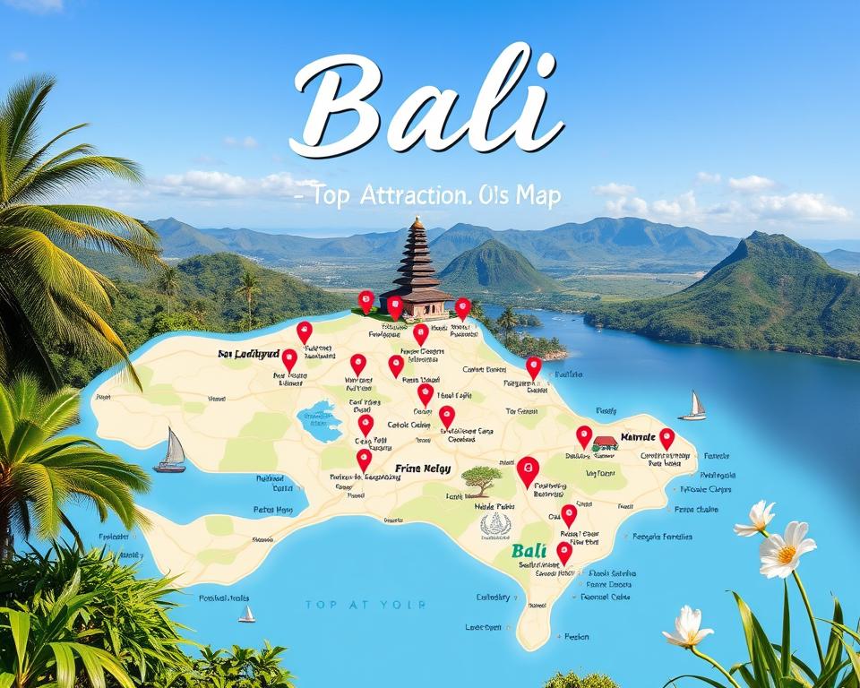 Interaktive Bali Sehenswürdigkeiten Karte