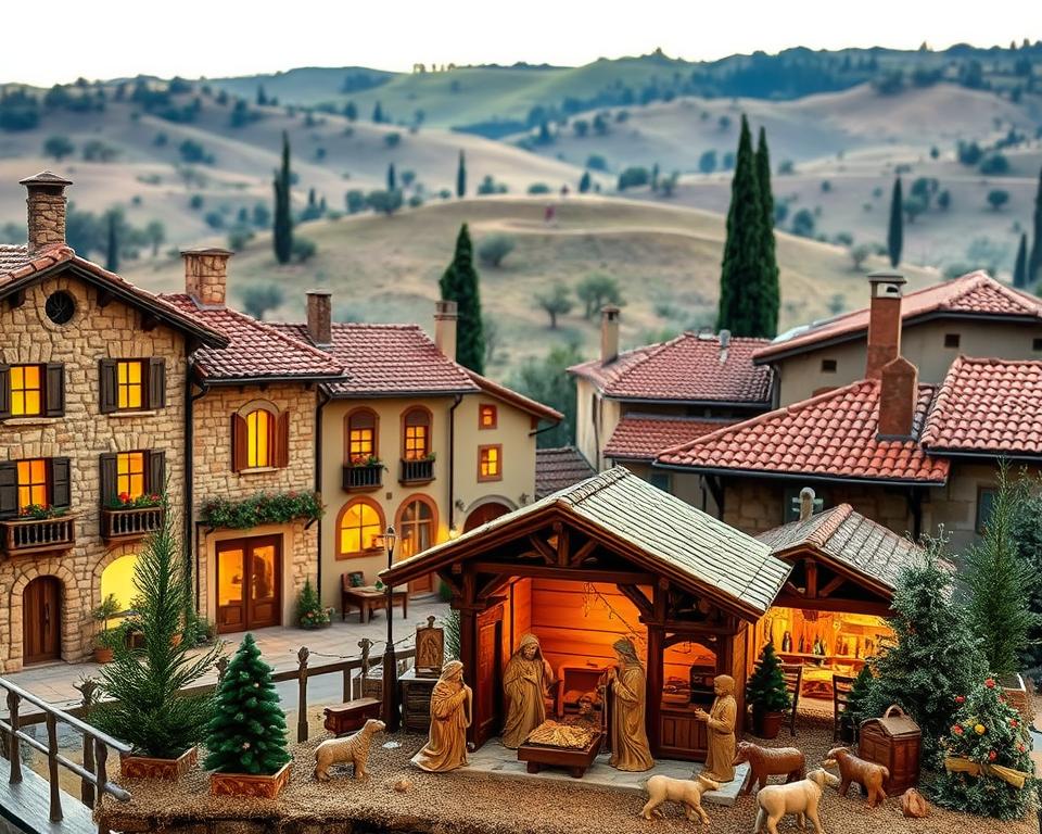Regionale italienische Weihnachtskrippe
