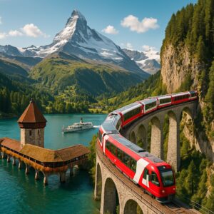 10 oder 11 Tage Eigene Anreise Schweiz – ab/bis Luzern: 10 Nächte Bahnerlebnisreise durch die Alpen